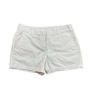 LOFT White Eyelets Chino Short -Women Size 2 -Summer Springs Casual